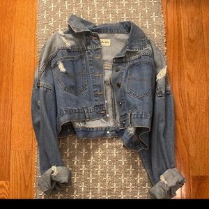 Cropped jean jacket